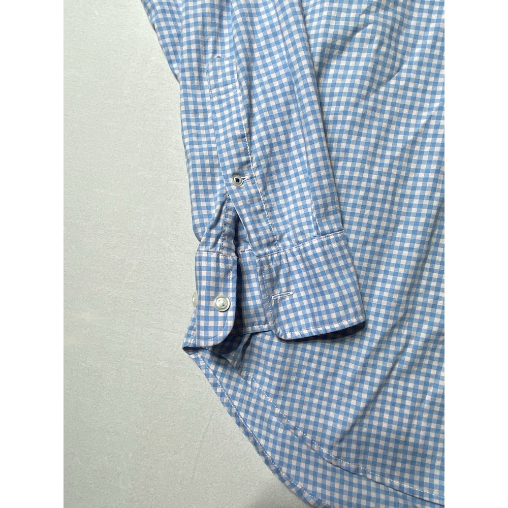 Bonobos Slim Fit Button Down Shirt Men's M Blue White Gingham Stretch - Picture 2 of 12
